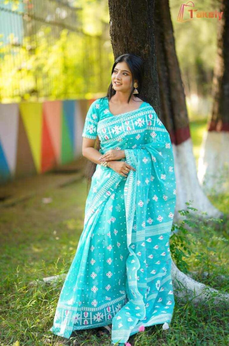 Katan Designer Screen Print Half Silk Saree For Woman – Sari